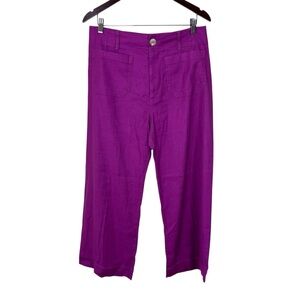 Anthropologie Purple Wide Leg Pants